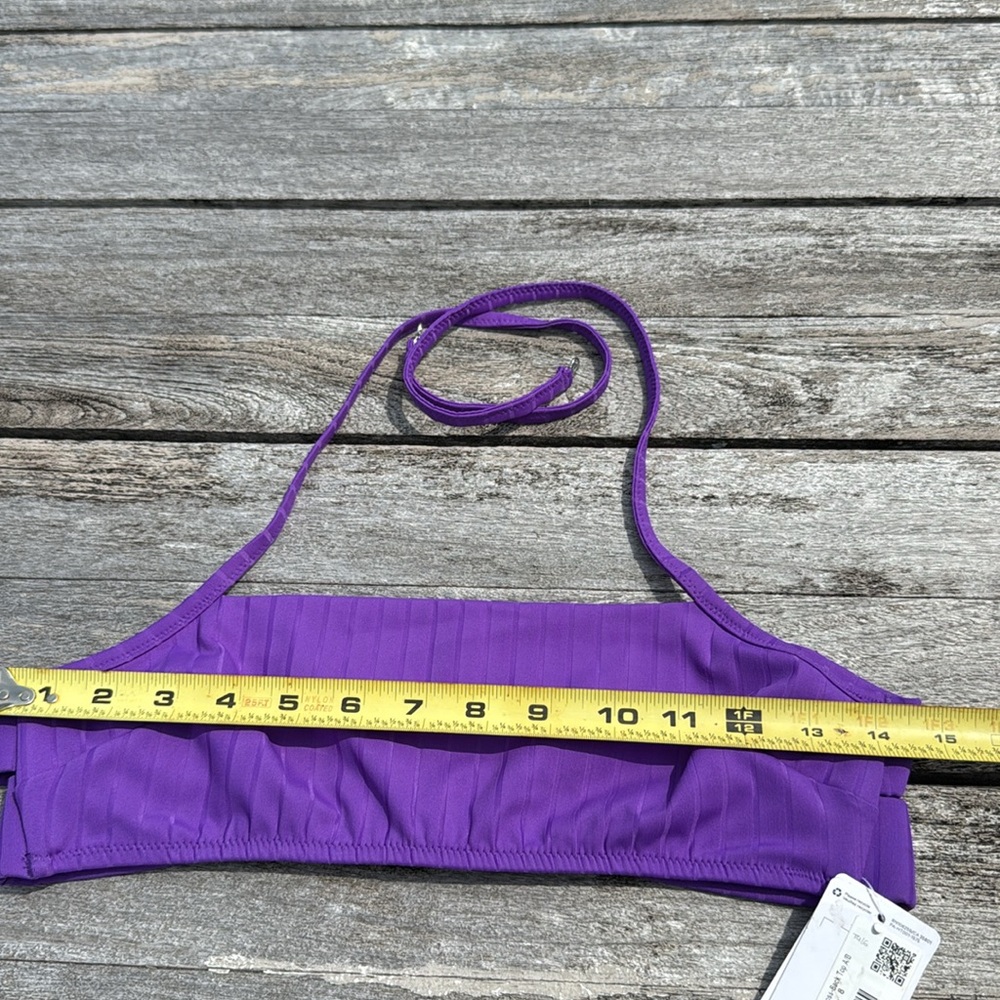 Lululemon Ribbed Halter BIKINI Swim Top A/B Cups Atomic Purple size 8 NWT - Picture 4 of 7